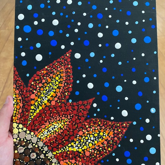Flower Dot Art Canvas - Picture 2 of 3